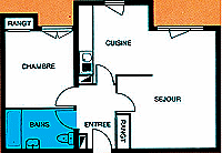 Plan d'un studio - Appartements - Résidence avec services à Rennes